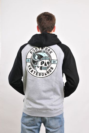 Толстовка Footwork F14 Retro Skull (GREY MELANGE)