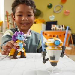 Hasbro Star Wars - Фигурки действия 2-Pak Pop-Up Дуэль световых мечей Люк Скайуокер и Тренировочный дроид Приключения молодых джедаев F8008