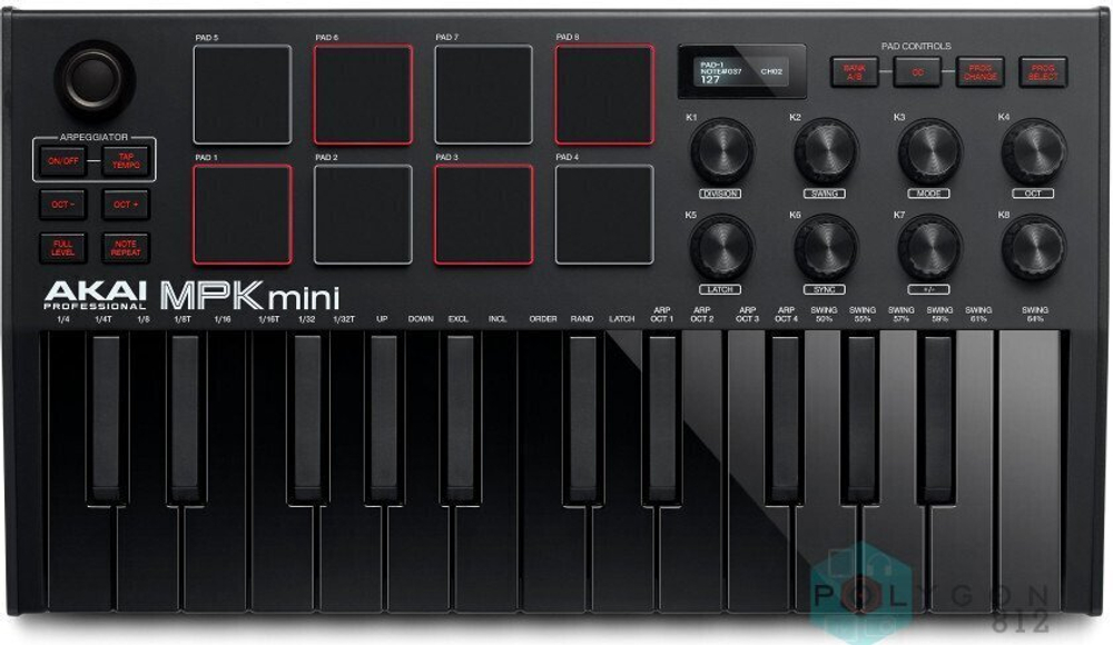 MIDI-клавиатура AKAI MPK Mini 3 Черная