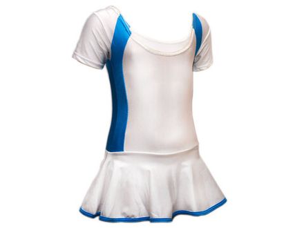 Купальник гимнастический. Размер М. Цвет: бело-бир #07885