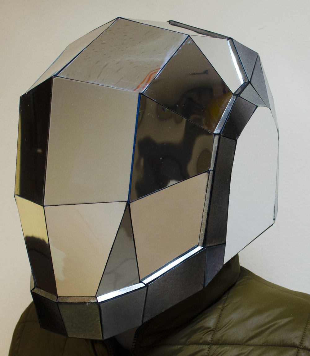 Зеркальный Шлем Daft Punk серебро