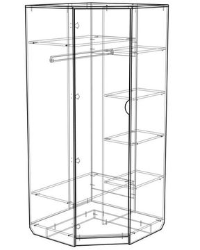 Шкаф угловой ГРАНД-ЛАВОРО-1 левый