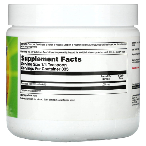 Nature's Life, Таурин в порошке, без добавок, 335 г