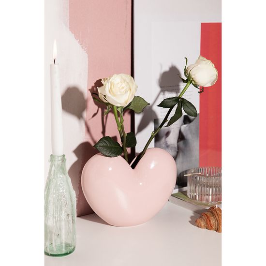 Ваза для цветов love, 15,5 см, светло-розовая