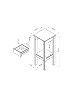 Стеллаж, 33х33х75, Ральф, для игрушек, для книг, с ящиком, из массива дерева, Dipriz