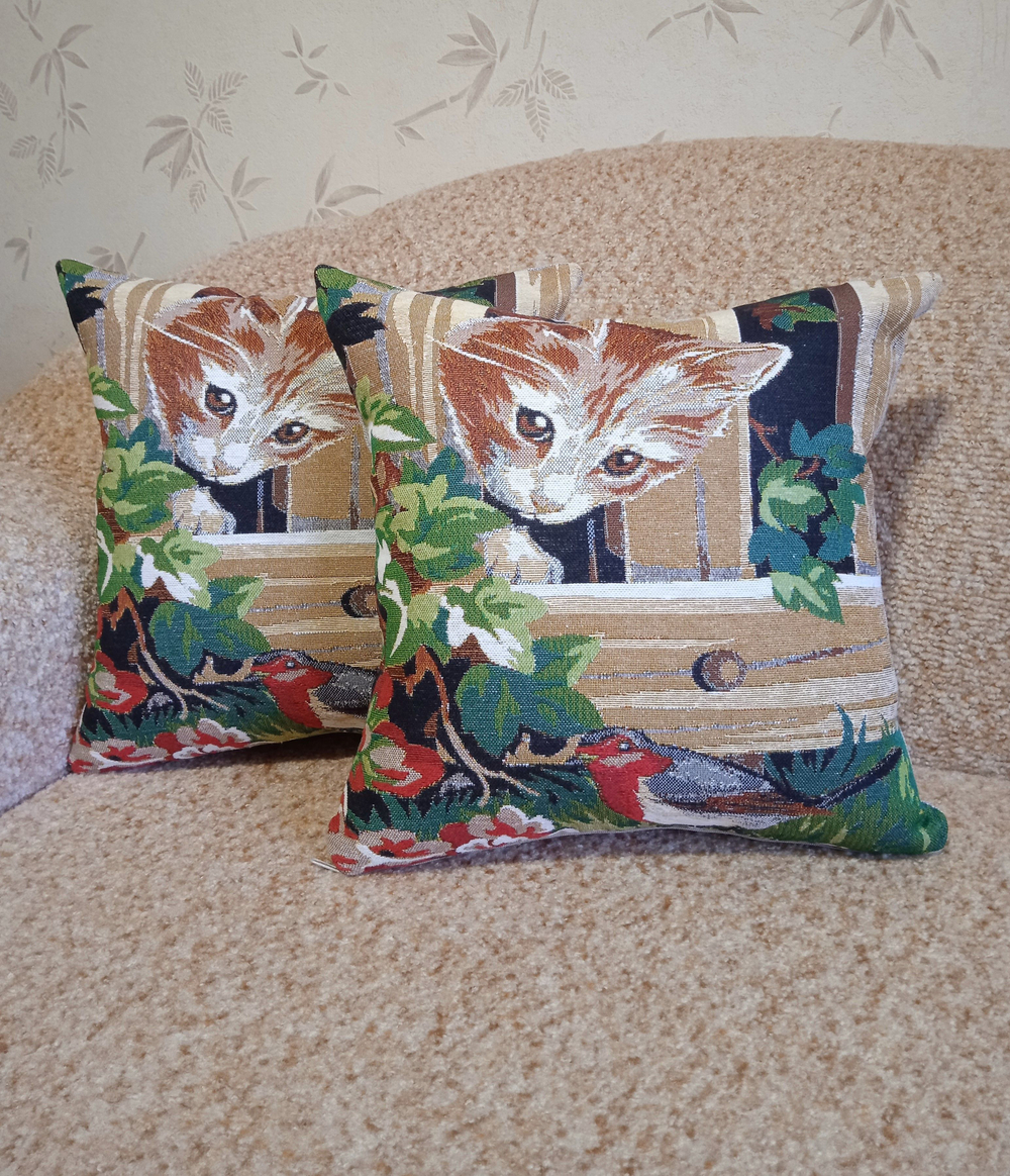 Декоративный гобеленовый чехол для интерьерной подушки Базилио 38*38