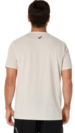 Мужская теннисная футболка Asics Logo Short Sleeve - Бежевый