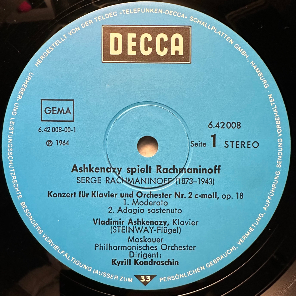 Рахманинов - Концерт №2 для фортепиано с оркестром, этюды - картины (Германия)