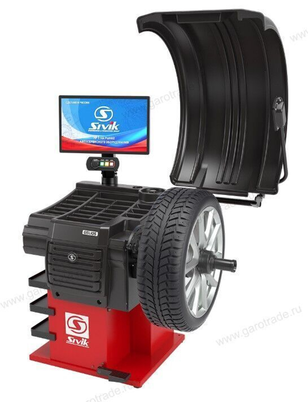 Балансировочный станок с резьбовым валом, УЗ датчиком, лазером Сивик GELIOS (УЗ + ТЛУ)