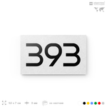 Номер на дверь 393, табличка на дверь для офиса, квартиры, кабинета, аудитории, склада, белая 120х70 мм, Айдентика Технолоджи