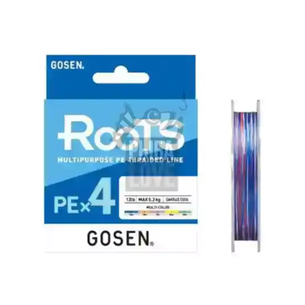 Шнур GOSEN ROOTS Multipurpose PE X4 Multicolor 150м 0.12-0.185мм Гёссен