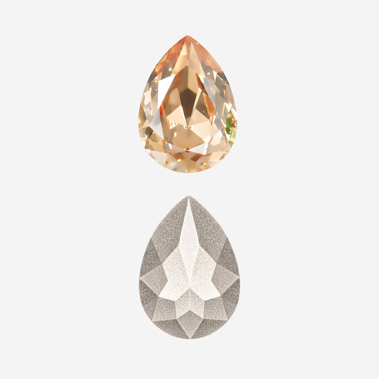 Кристалл Капля (Drop), оттенок "Светло-золотистый Кристалл"/"Light Golden Crystal", 10*7мм