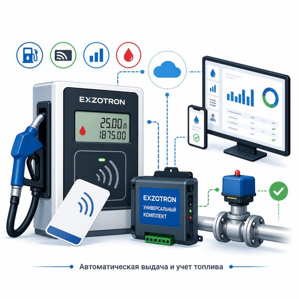 Универсальный комплект Exzotron для автоматической выдачи и учёта топлива