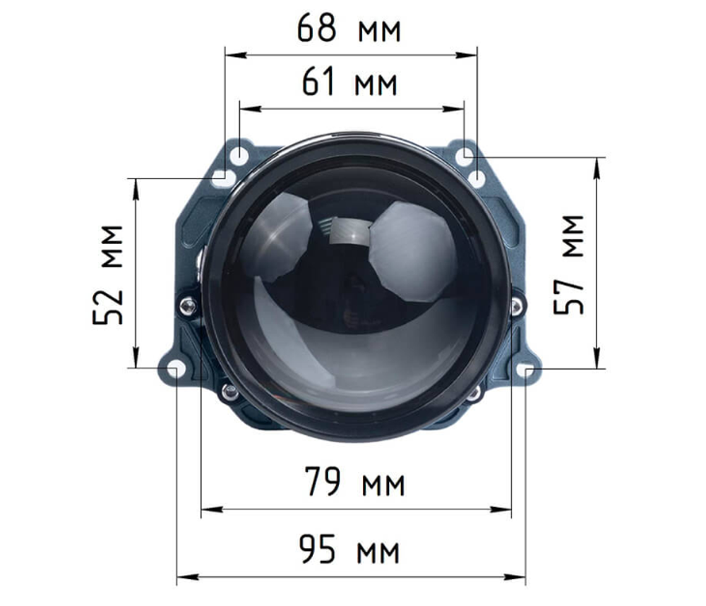 Билед модули Aozoom A20 2024 3.0 дюйма, 2 чипа, 5500K, 12V, 53W/70W, крепление 3R (комплект, 2шт)