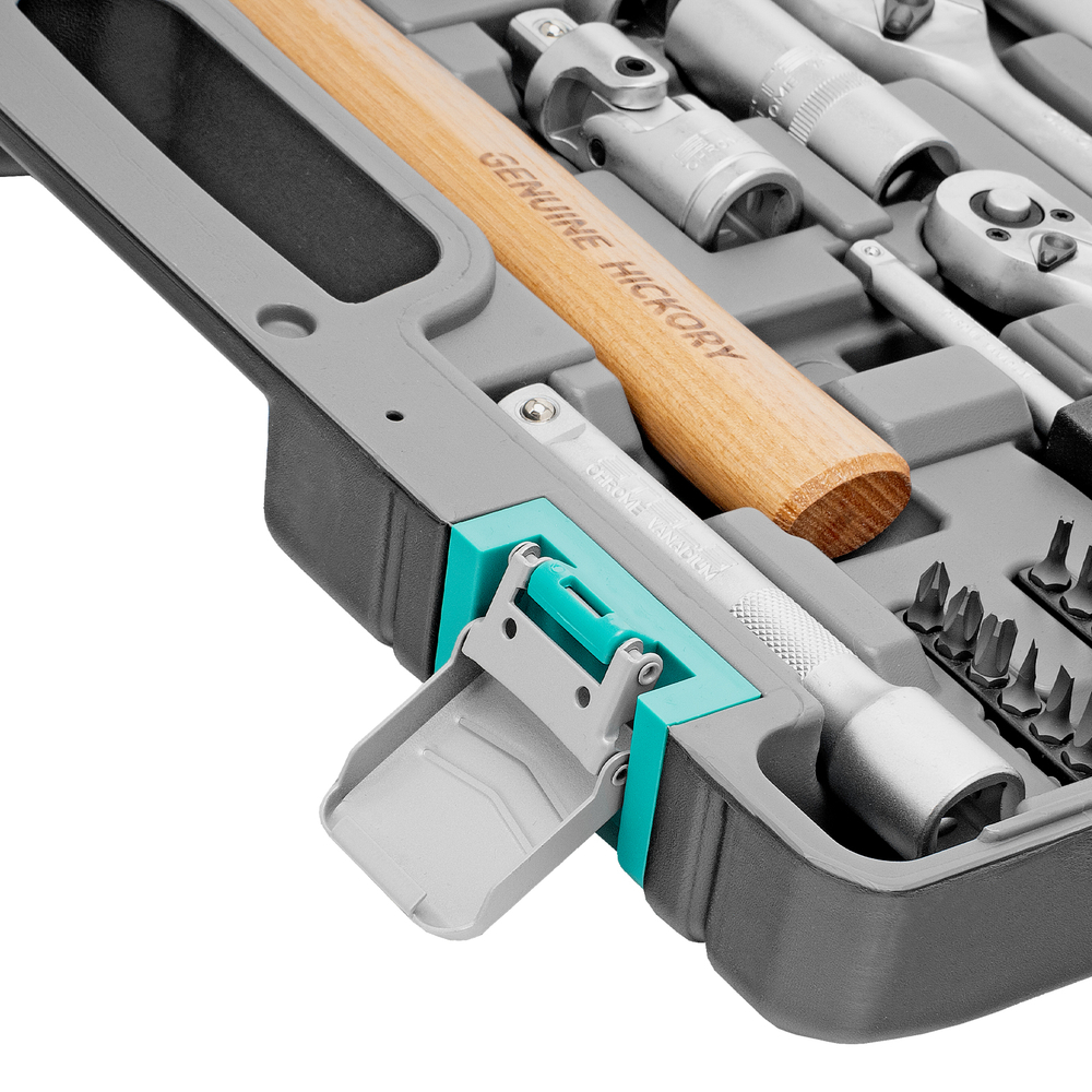 Набор инструментов, 1/2", 1/4", CrV, пластиковый кейс 76 предметов Stels