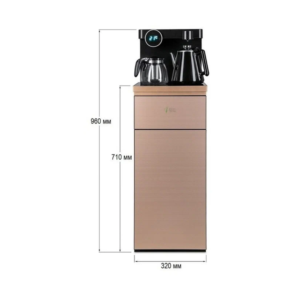 Кулер с чайным столиком Тиабар Ecotronic TB12-LNR gold