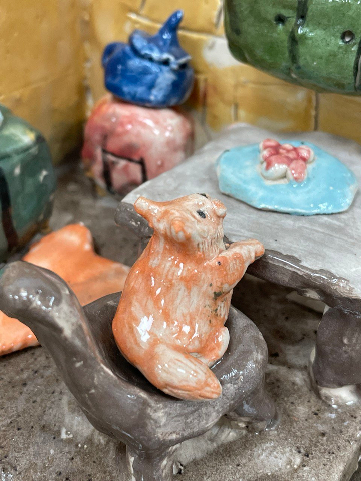 Керамика. Ручная лепка. Домик для котика. 6-10 лет