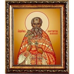 Константин Михайловский, священномученик, пресвитер. Икона на холсте.