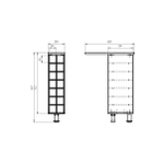 Кухонный напольный модуль для бутылок 20х60х85, Севилья, со столешницей, винный шкаф на ножках, массив дуба, Dipriz