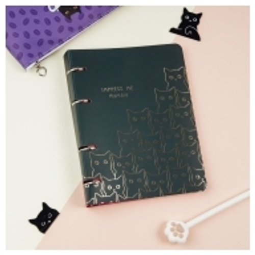 Тетрадь на кольцах А5, 100л., MESHU "Amazing cats", картон, матовая ламинация, выборочный УФ-лак