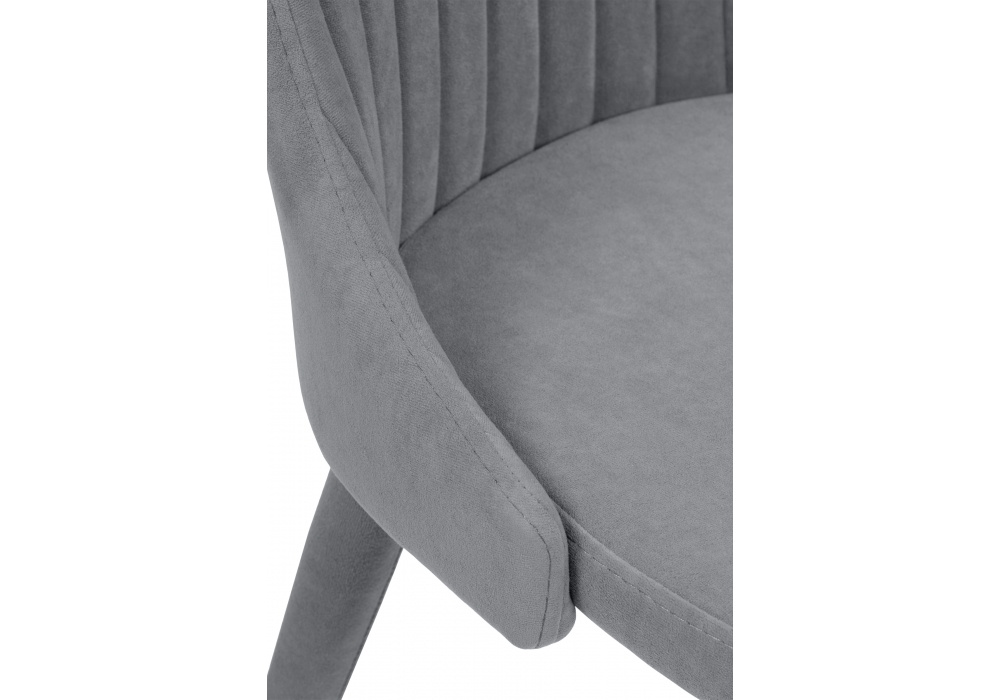 Стул на металлокаркасе Woodville Морос с чехлом микровелюр катания сильвер