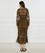 Платье + подкладка Pinko - оливковый(104731 A2FF)