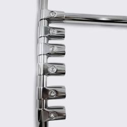 Соединитель двух труб к системе Joker 25 мм (КОМПЛЕКТ 2ШТ) UNO-1. Крепёж Т-образный к трубе хромированной диаметром 25мм. Джокер R-42 M