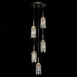 Citilux RONIN CL326015 Подвесной каскадный хрустальный светильник