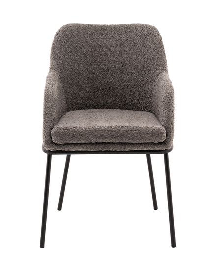 Стул с подлокотниками Кози new ткань букле тёмно-серый