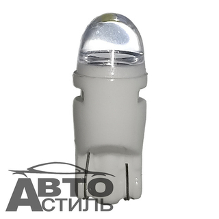 Светодиод 12V T10  2SMD 2835 WHITE CL/PUL 3D Ceramic 2пр 2w(без цок) Прозр 2пр на цок 11249/TC-C TM