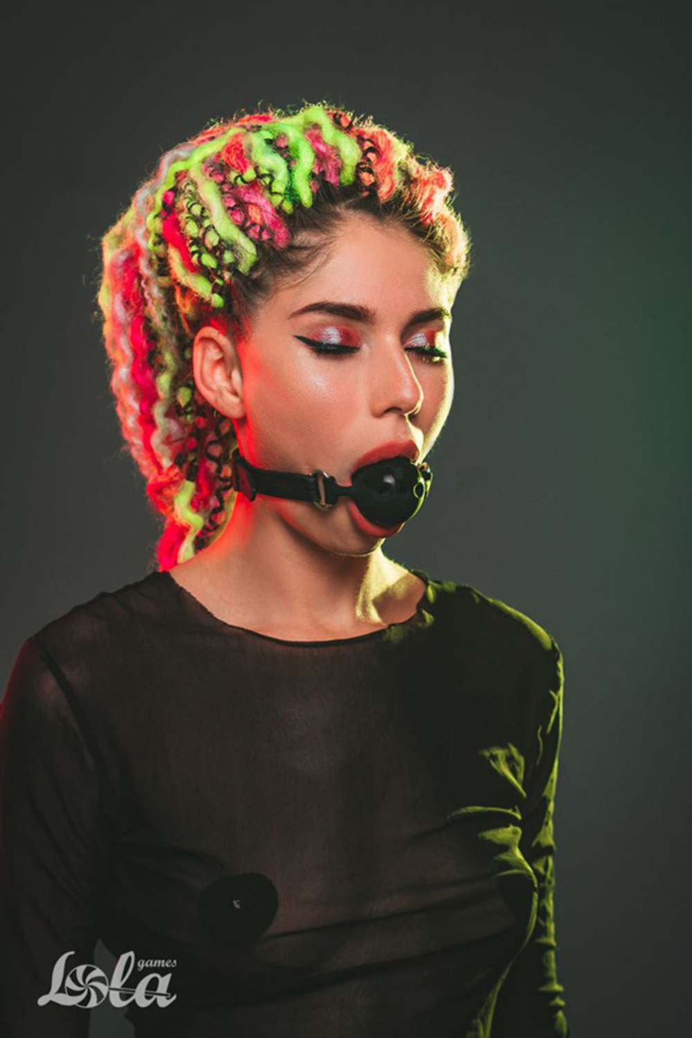 Черный кляп-шарик 5см размер L Lola Games Party Hard Charmer 1152-03lola