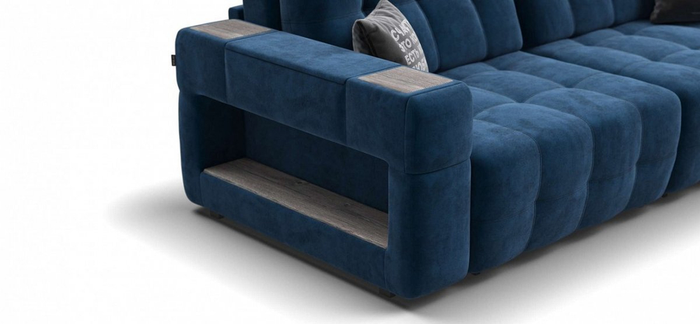 Диван Босс ХО Велюр Монолит синий