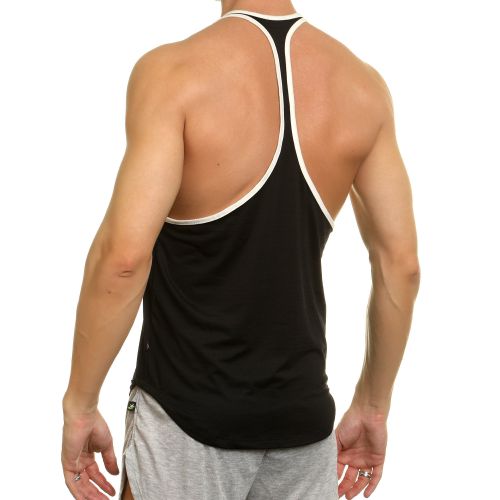 Мужская майка черная с белой окантовкой Van Baam 39272