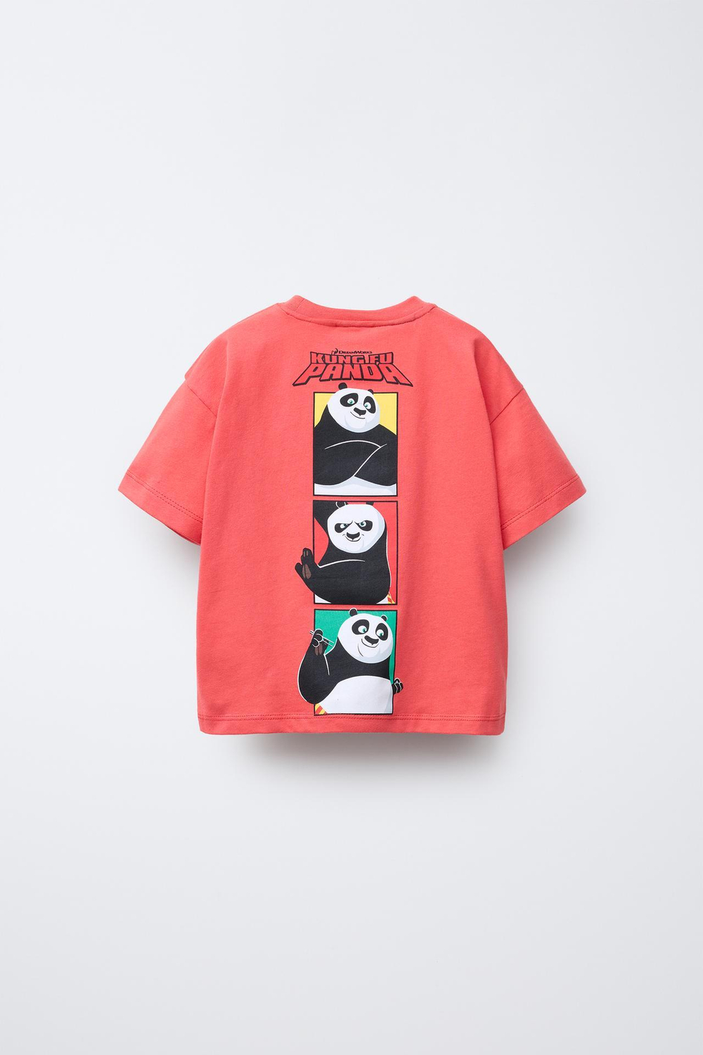 ZARA ФУТБОЛКА С ПРИНТОМ «КЕНГУРУ ПАНДА» ©, КРАСНЫЙ