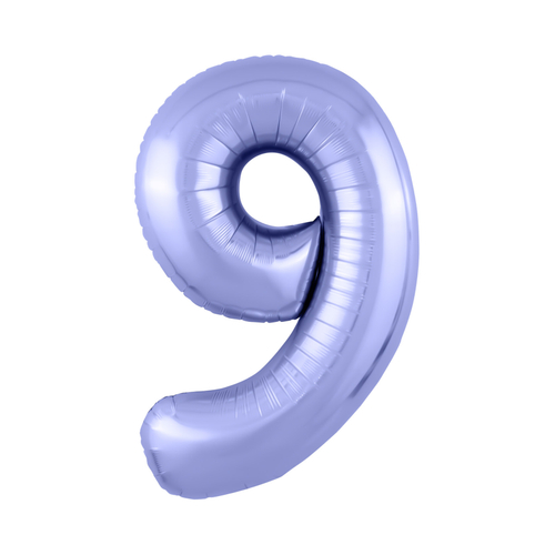 Фольгированный шар-цифра «9», лаванда