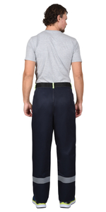 Костюм СИРИУС-ПРОФИЛЬ куртка, брюки, темно-синий с лимонным с черной отделкой и СОП