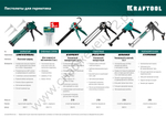 KRAFTOOL хромированный 320 мл, полукорпусной пистолет для герметика, PRO (06671)