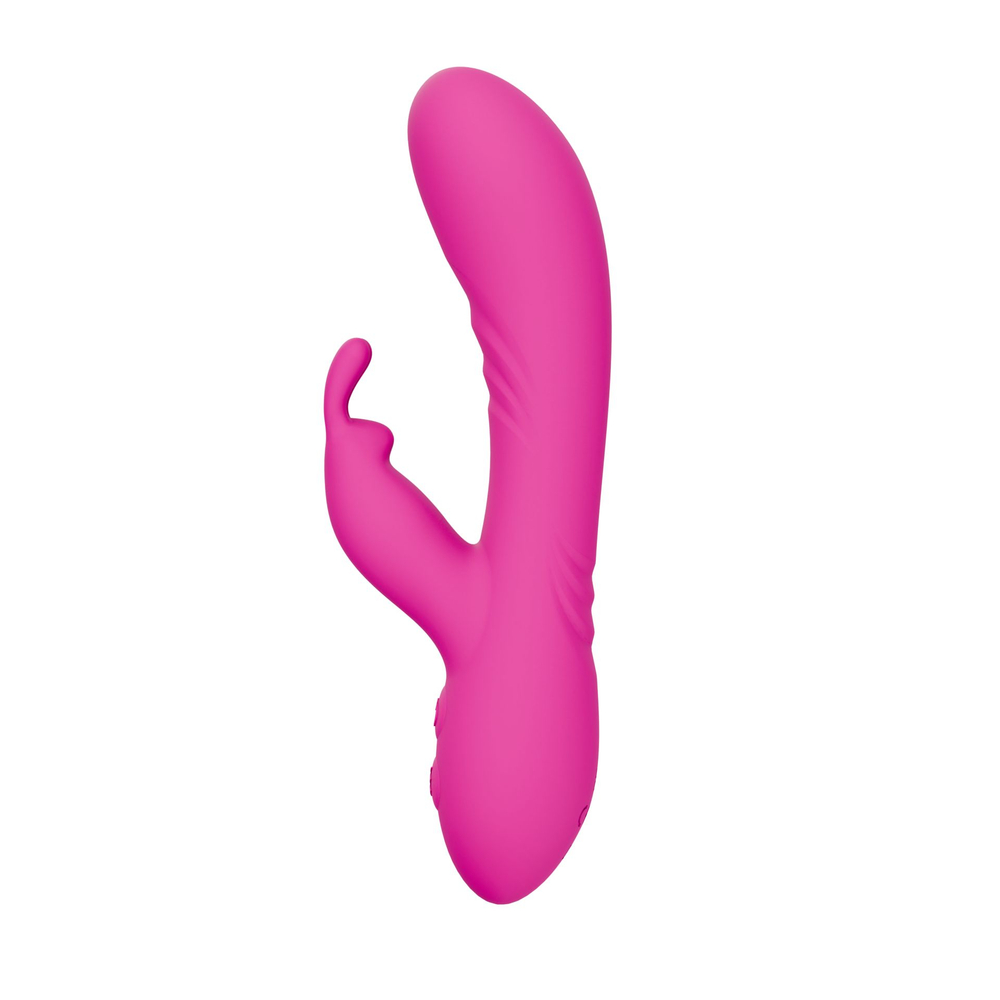 Розовый силиконовый вибратор-кролик (Цвет: розовый)