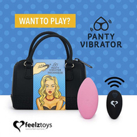 Розовый вибромассажер 10см в трусики с пультом ДУ Feelz Toys Panty Vibe Remote Controlled Vibrator