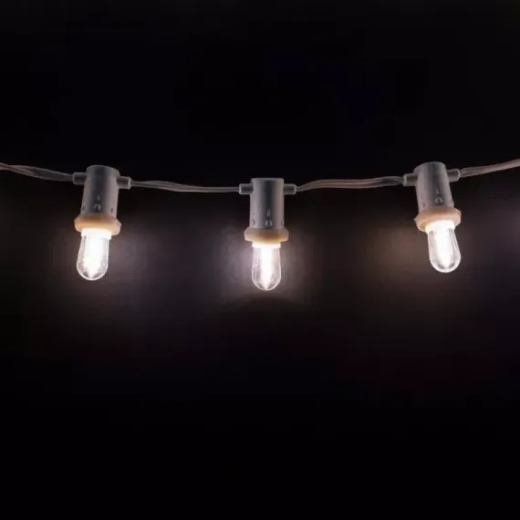 Мини Белт-лайт LTC 10 м., Патрон E14, провод белый ПВХ, шаг 10 см., 100 патронов, IP65, LTC (MBL10m/100L-8-1)