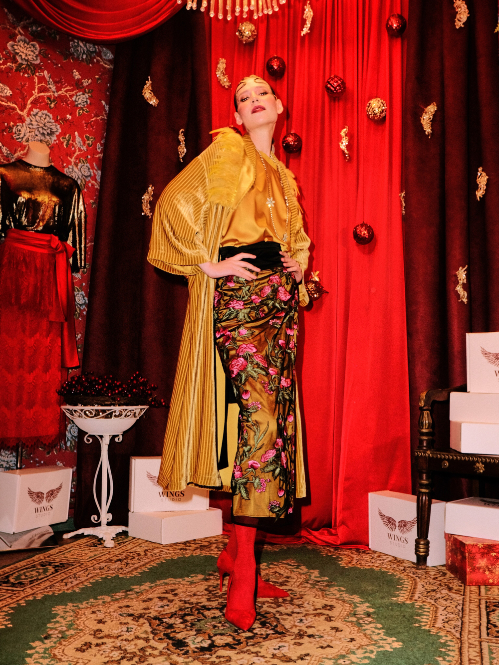 Халат кимоно бархатный