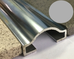 Алюминиевый разделительный бордюрный профиль серебро LI