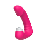 Розовый вибромассажёр с клиторальной стимуляцией (Цвет: розовый)