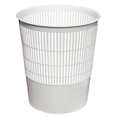 Белая сетчатая корзина для бумаг и мусора «Стамм» (объем 18 литров)