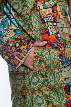 Пальто "Витраж", по мотивам живописи Тани МакКабе