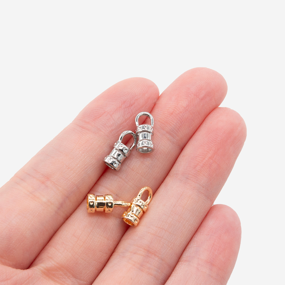 Концевик зажимной 10*4,5мм, позолота