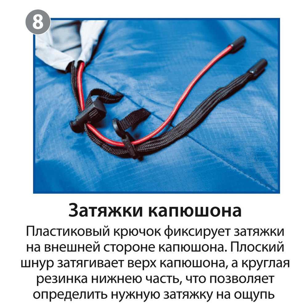 Мешок спальный BTrace Mega (Левый,Серый/Синий), (ТК: -5C)