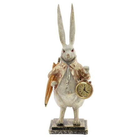 GAEM Фигурка декоративная "Кролик" с часами (LR44x1), L15 W12 H37,5 см