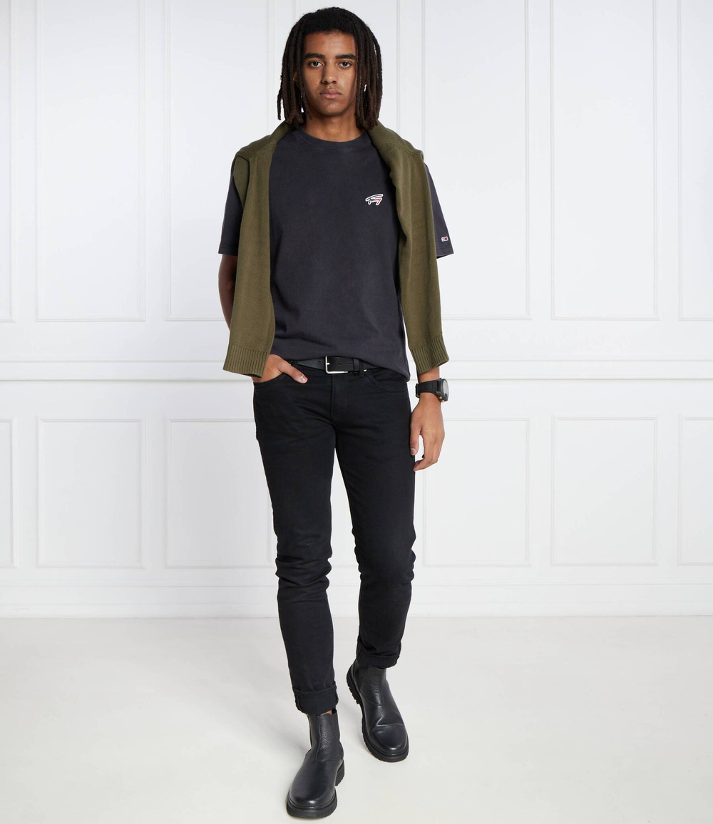 Футболка WASHED SIGNATURE Tommy Jeans - черный(DM0DM17910)