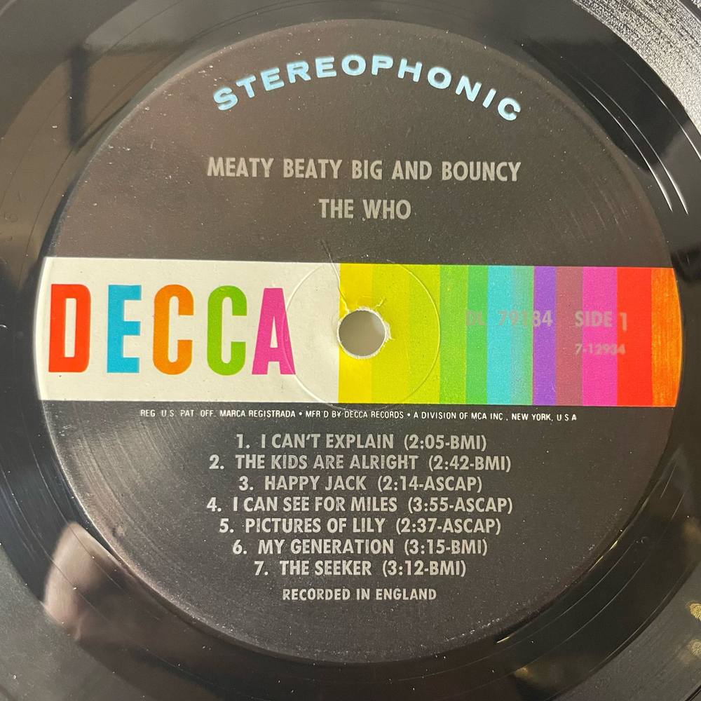 Винтажная виниловая пластинка LP The Who, Meaty Beaty Big And Bouncy (США 1971)